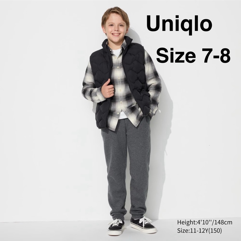 Uniqlo Kids Unisex Pile Lined Sweat Pants NWT Size 7-8